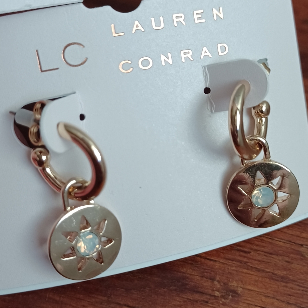 LC LAUREN CONRAD STAR SUN EARRINGS - Picture 2 of 7